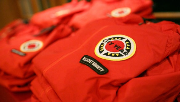 City Year red jackets for red jacket society members.