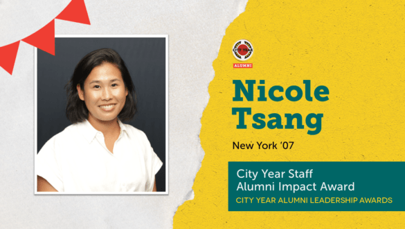 City Year alum and staff member Nicole Tsang, 2023 Staff Alumni Impact Award winner